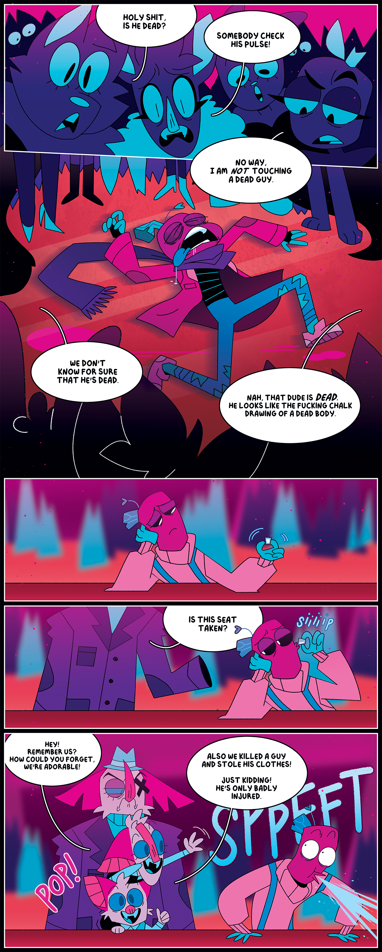 seb dies. end of comic